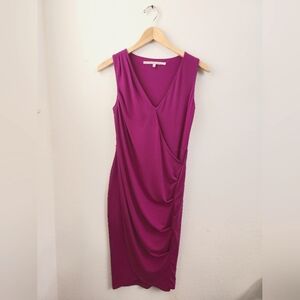 RACHEL Rachel Roy Women's Dress Faux Wrap Knee Length Magenta Purple‎ Size Small